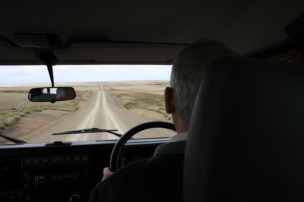 View out of windscreen in Lafonia